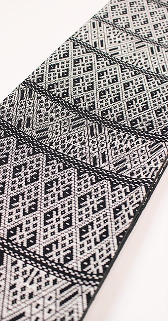 手刺しこぎん ネイビー 半幅帯 米沢織おしゃれ半幅帯|着物(きもの 手刺しこぎん ネイビー 半幅帯 米沢織おしゃれ半幅帯|着物(きもの