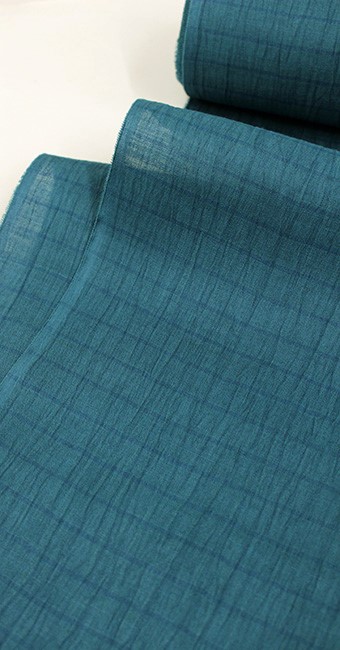 新品 本麻 きもの 反物 近江ちぢみ 麻 近江の伝統 しぼ 本麻近江ちぢみ